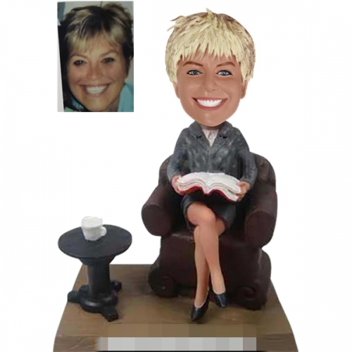 Personalized female bobblehead