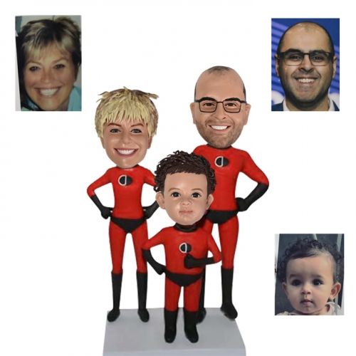 Custom Bobbleheads family group of The Incredibles