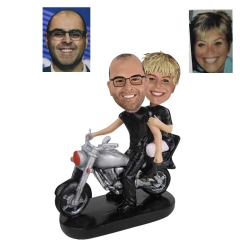 Couple Bobblehead on Harley Davidson