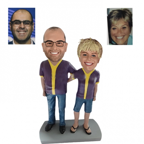 Customized Bobbleheads Sports Fan Couple