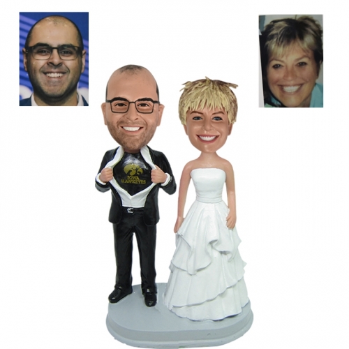 Custom bobbleheads Wedding Cake topper