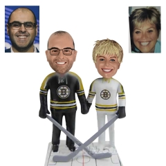 Hockey Couple Custom Bobblehead dolls