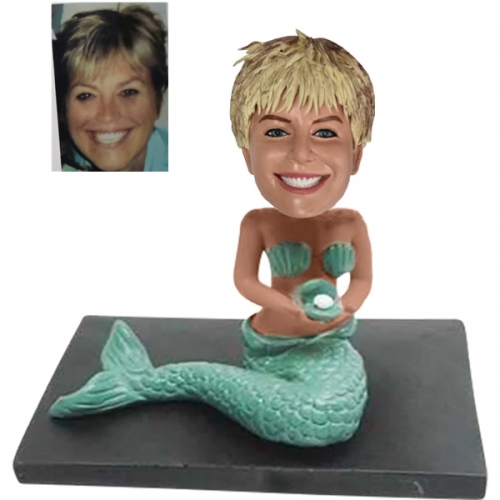 Mermaid bobble head Custom Doll