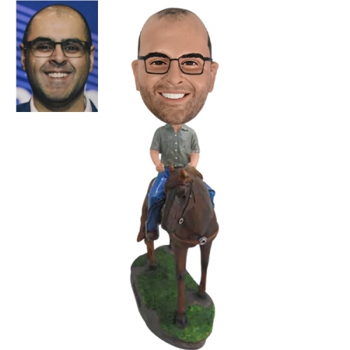 Personalized bobbleheads Horse racing/riding