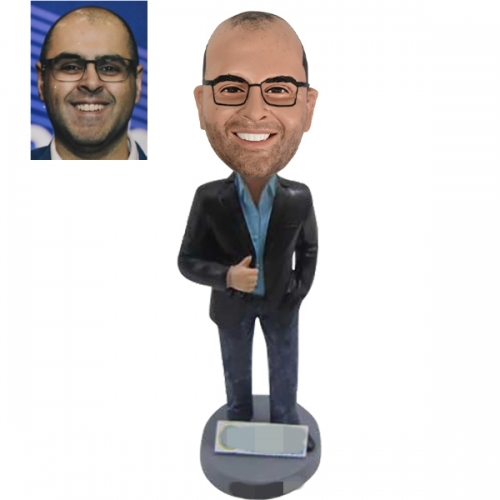 Custom Bobblehead in suit