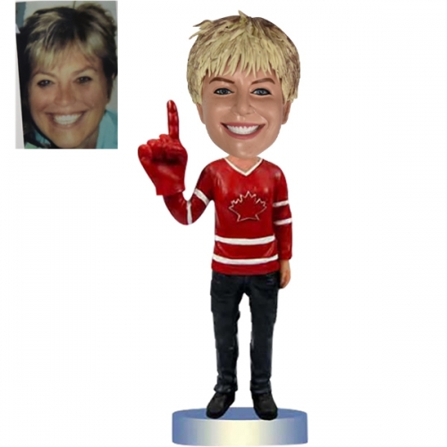 Custom bobblehead female sports fan