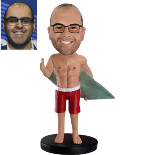 Surfing Bobblehead Custom doll Handmde