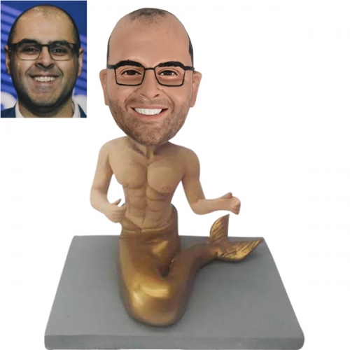 Custom Funny Male mermaid bobblehead