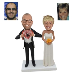 Personalized Bobbleheads with Spiderman Groom