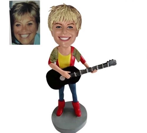 Female Guitar player bobbleheads