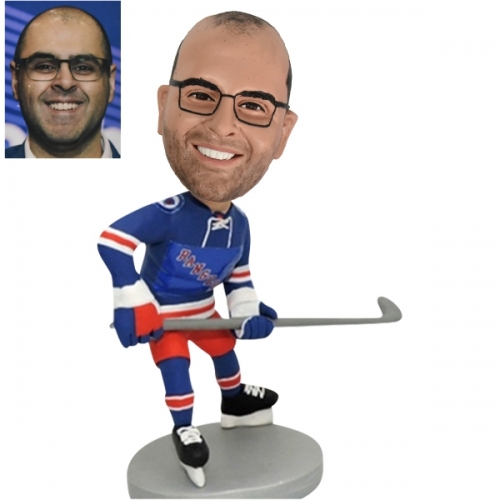 Hockey Bobblehead Customized doll with Rangers logo