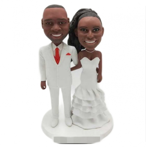 Custom African American Wedding Cake Toppers