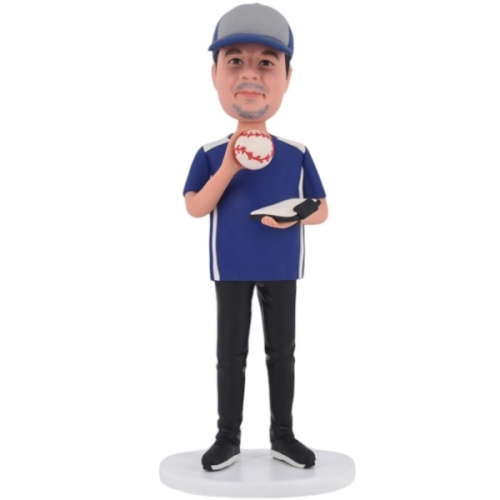 Custom baseball coach Bobblehead Dundee Vikings