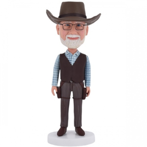 Custom Cowboy Bobblehead with holster