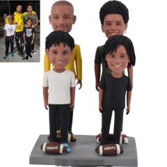 Family Bobbleheads from photo football fans