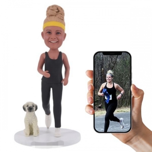 Custom Marathon Runner Bobblehead just like you