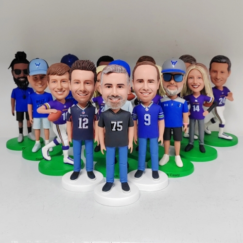Bulk Football Bobbleheads Custom for Team Players and Coaches