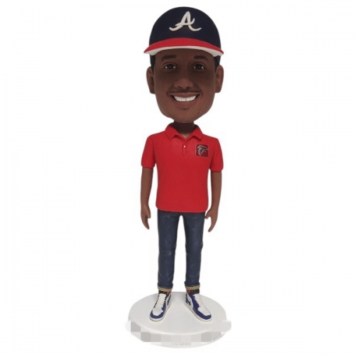 Atlanta Braves Baseball Bobblehead Custom with falcon like Logo