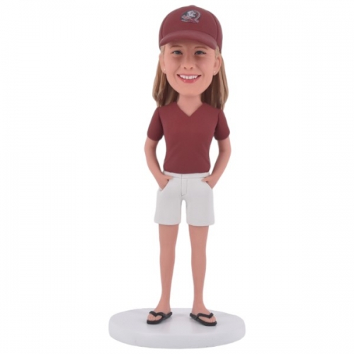 Custom Bobblehead wearing Florida State hat
