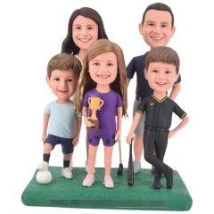 Custom Family Bobblehead gifts for Christmas for five