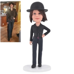 Personalized Bobblehead with hat from photo