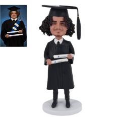 Custom Graduation Bobblehead holding diploma graduation gift for graduates 