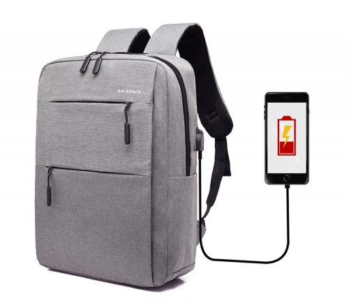 商务双肩包男士背包学生书包电脑大容量旅行包外置USB接口可定制