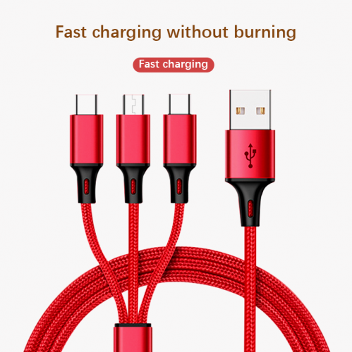 Three-in-one charging cable for promotional High Quality