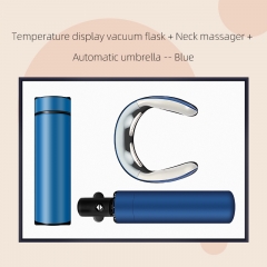 Massager thermos cup umbrella Blue