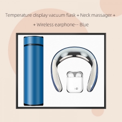 Massager thermos cup headset Blue
