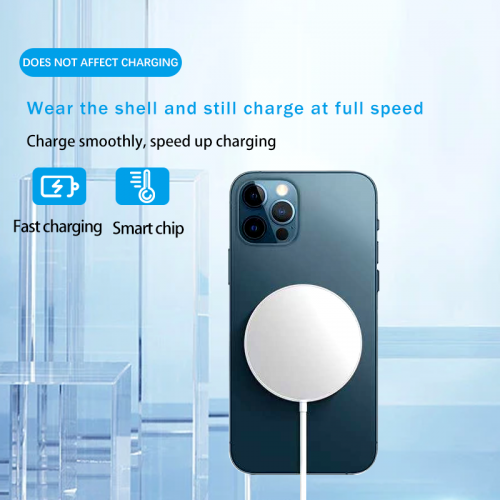 Magnetic Round metal wireless charging fast charge 15W can be laser customized