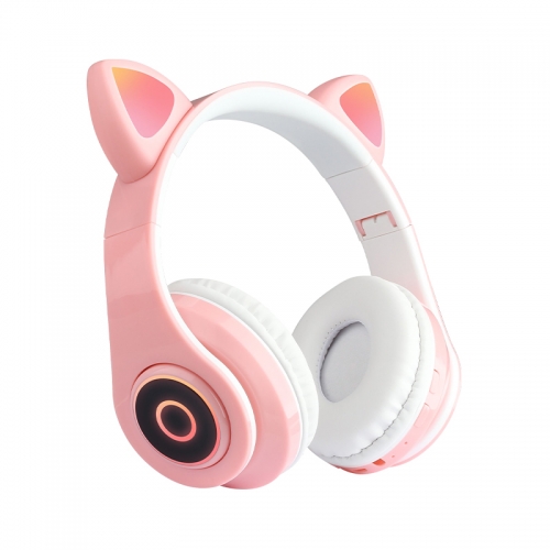 Children Gift Headphones With LED Light Kids Headset For Girls Wireless Cute Comfortable Cat Ear