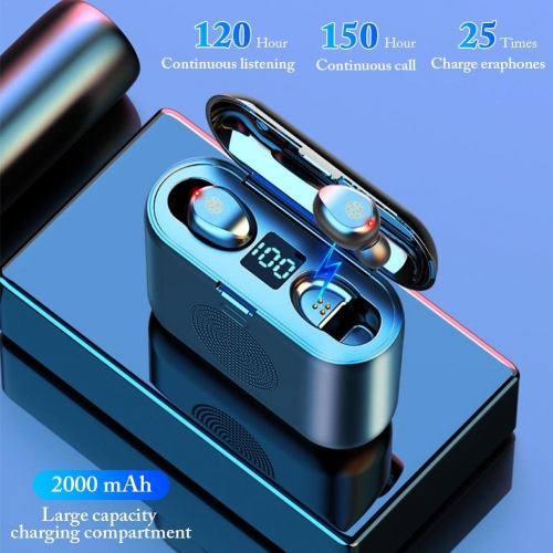 Wireless Earbuds Earphone With 2000mAh Charging Case Bluetooth Speaker with LED Display