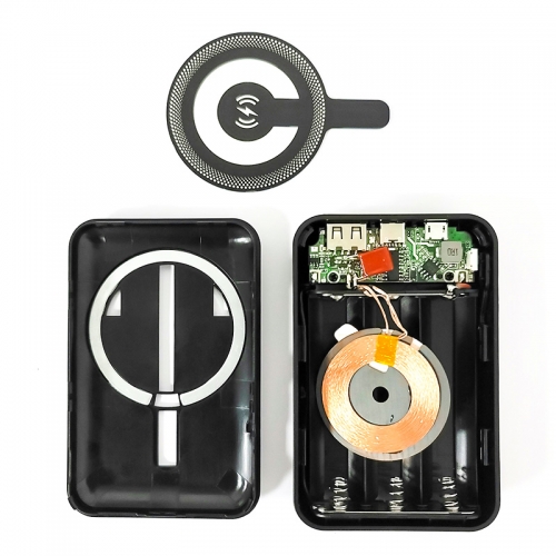 磁吸无线充DIY移动电源外壳PCBA套料不带电池快速充电免焊接充电宝套件