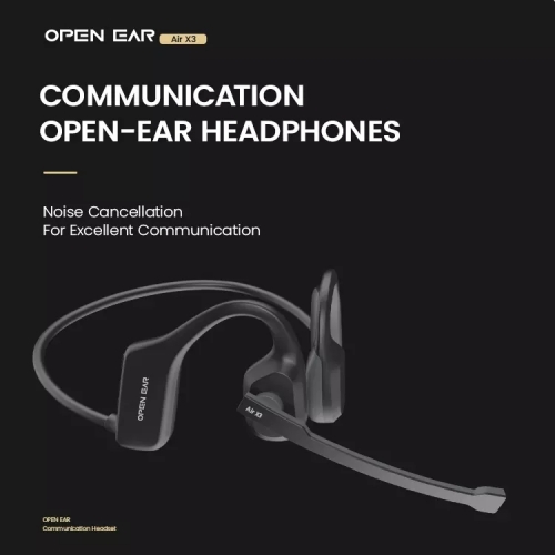Open air bone conduction bluetooth headset  wireless sports headphones with microphone call clear
