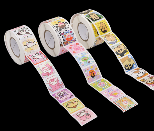 Printing label customized logo advertising sealing sticker color sticker PVC transparent roll logo sticker customization