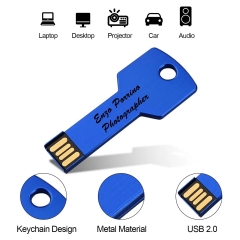 方形钥匙U盘铝不锈钢金属分体内存64GB定制商务礼品笔USB闪存驱动器