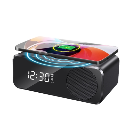 New multifunctional Bluetooth speaker alarm clock wireless charging clock stand 4-in-1 wireless charger