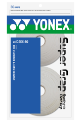 YONEX Super Grap Grip 30 Pack Coil-White (AC102EX30)