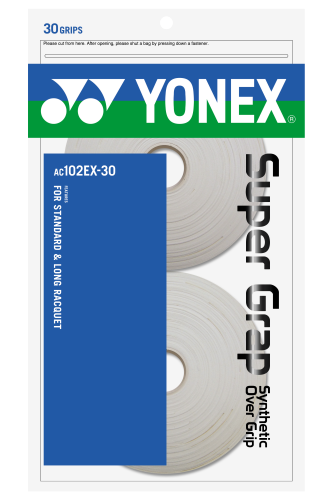 YONEX Super Grap Grip 30 Pack Coil-White (AC102EX30)