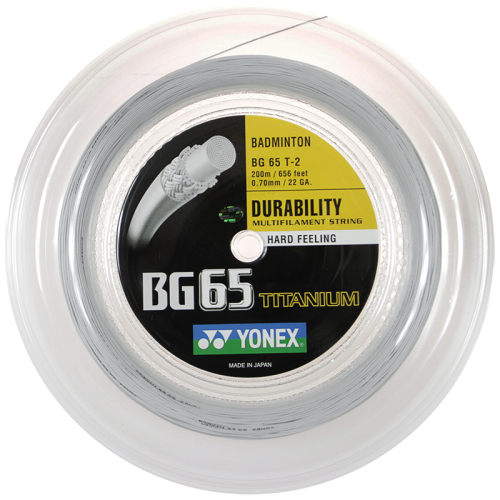 YONEX STRING BG65Ti White (200m Coil)