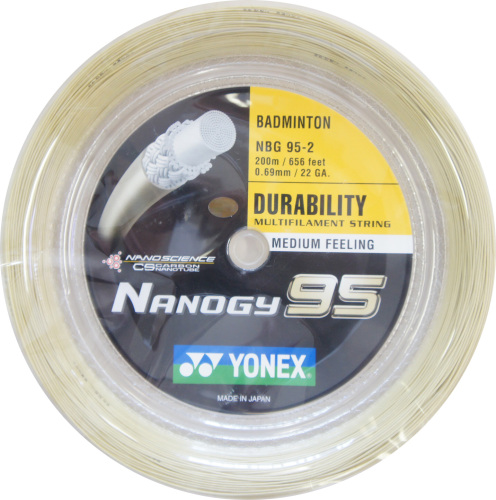 YONEX STRING NBG Nanogy 95 Gold  (200m Coil)