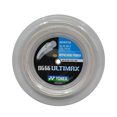 YONEX STRING BG66Ultimax White (200m Coil)