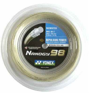 YONEX STRING NBG Nanogy 98 Gold  (200m Coil)