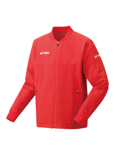 YONEX Mens Warm Up Jacket 50104EX (EURO)-Ruby Red Delivery Free