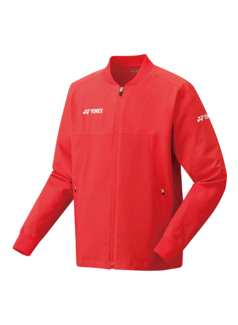 YONEX Mens Warm Up Jacket 50104EX (EURO)-Ruby Red Delivery Free