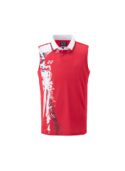 YONEX MEN'S SLEEVELESS TOP 10483EX-Ruby Red(China National Team)(Clearance)