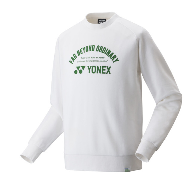 Yonex 75TH UNISEX SWEAT SHIRT 30072AEX -White