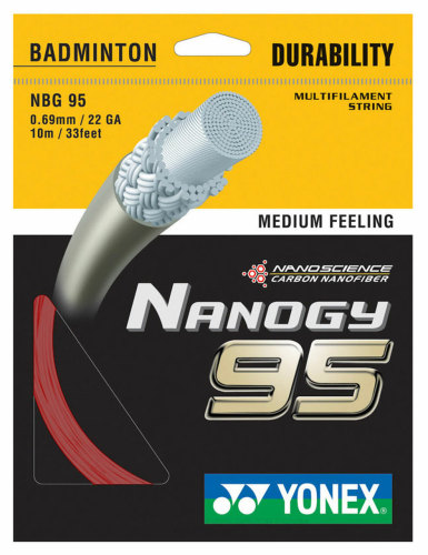 YONEX STRING Nanogy 95 Flash Red Single Package 10m