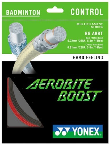 YONEX STRING BG Aerobite Boost Grey/Red 10M Single Package